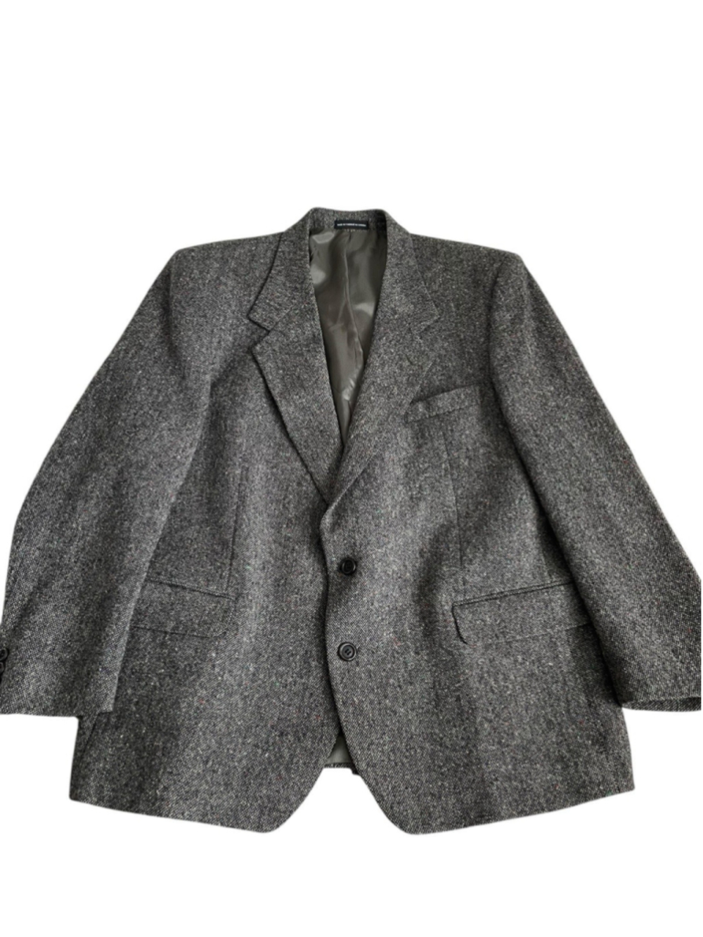 Magee Donegal Wool Tweed Blazer Jacket Mens 44S Sport Coat Gray - Picture 2 of 10